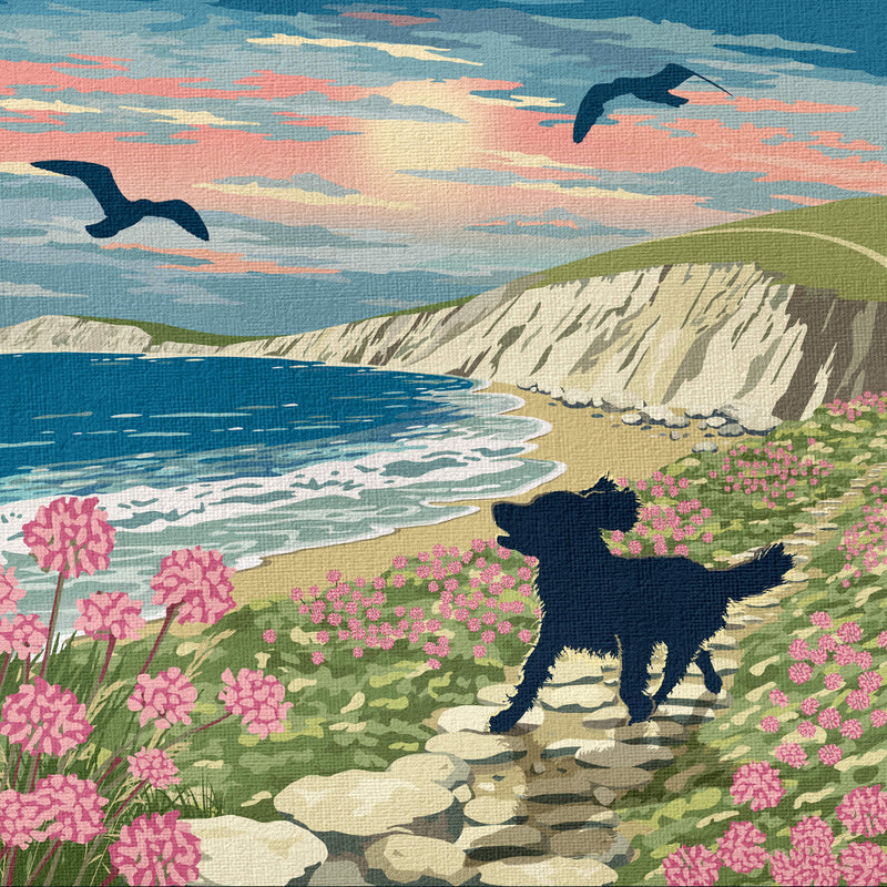 Spaniel Limited Edition Coastal Path Print - A Dog Lover’s Gift.