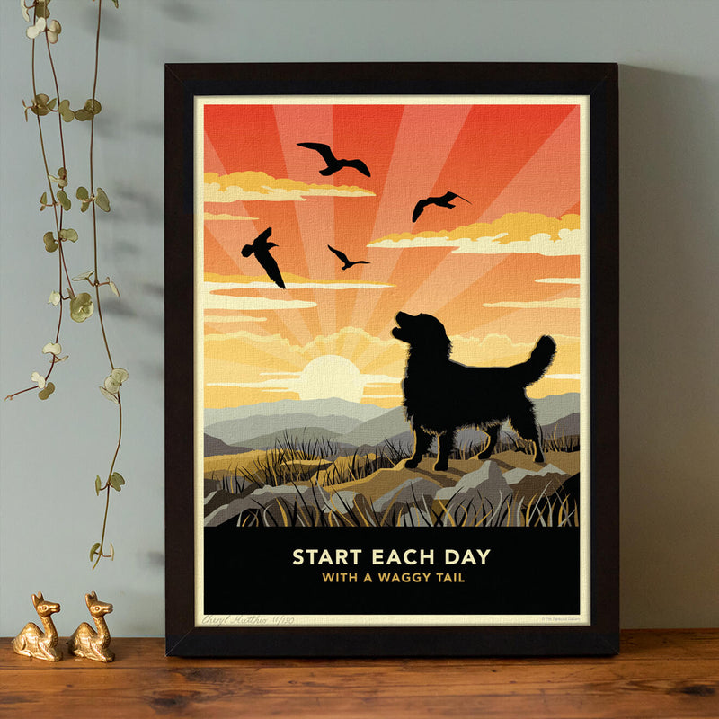 Limited Edition Golden Retriever or Flat-coated Retriever Print - A Dog Lovers Gift