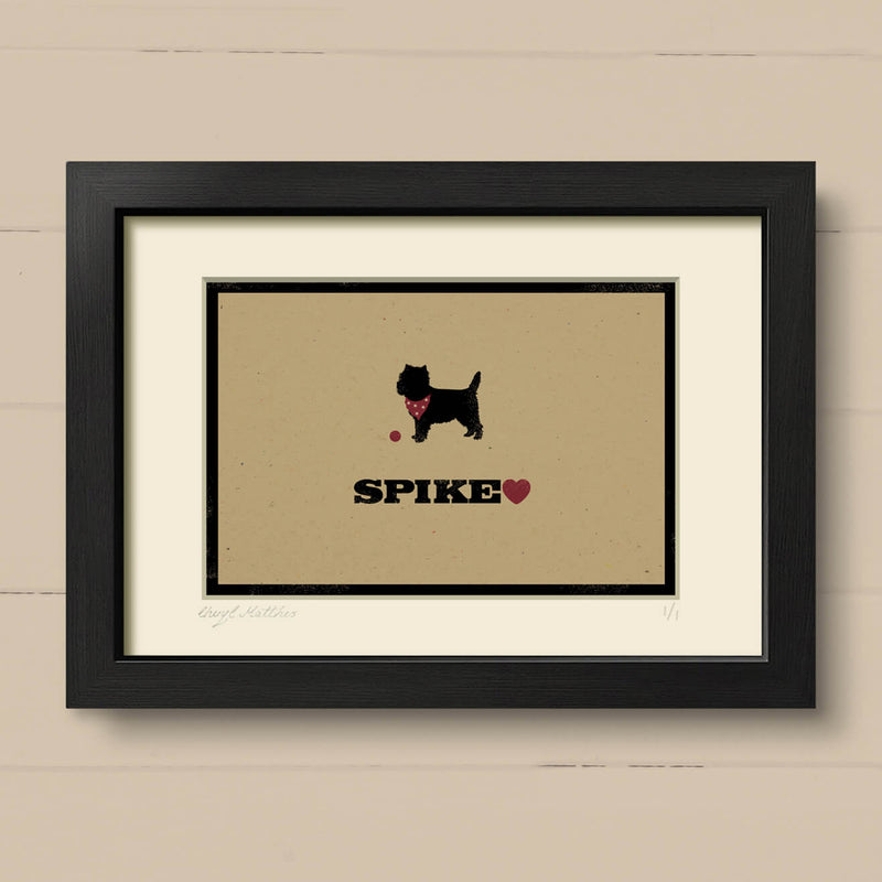 Personalised Cairn Terrier Print For One Or Two Dogs