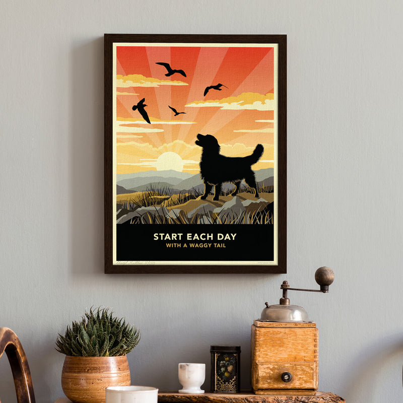 Limited Edition Golden Retriever or Flat-coated Retriever Print - A Dog Lovers Gift
