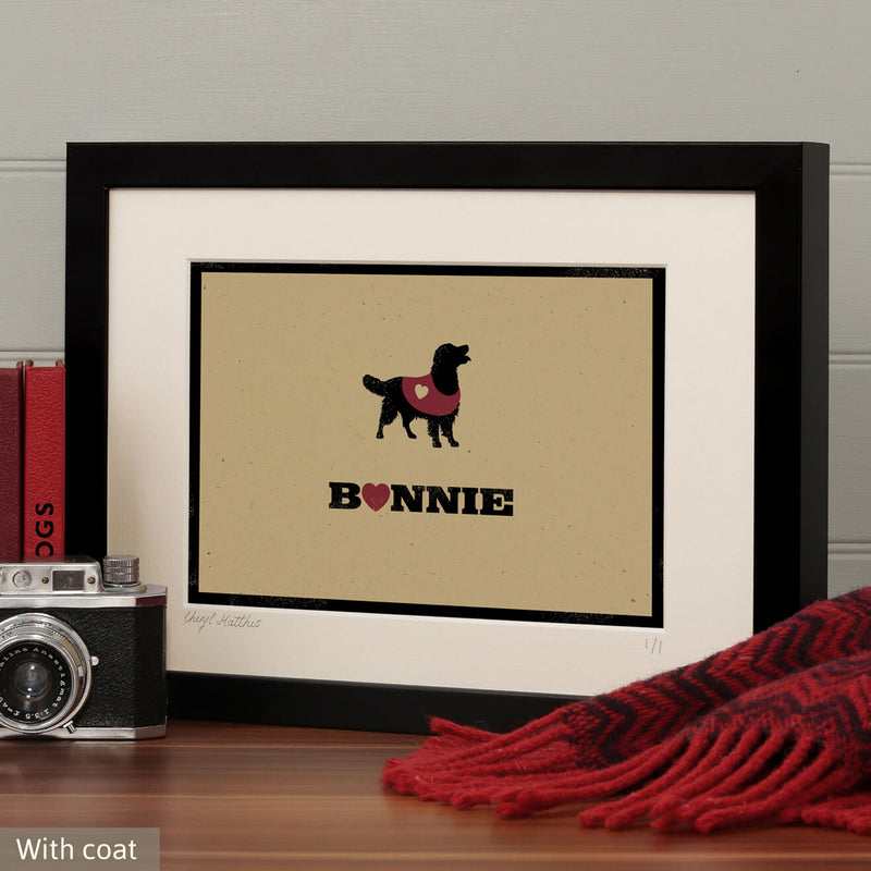 Personalised Golden Retriever Print For One Or Two Dogs