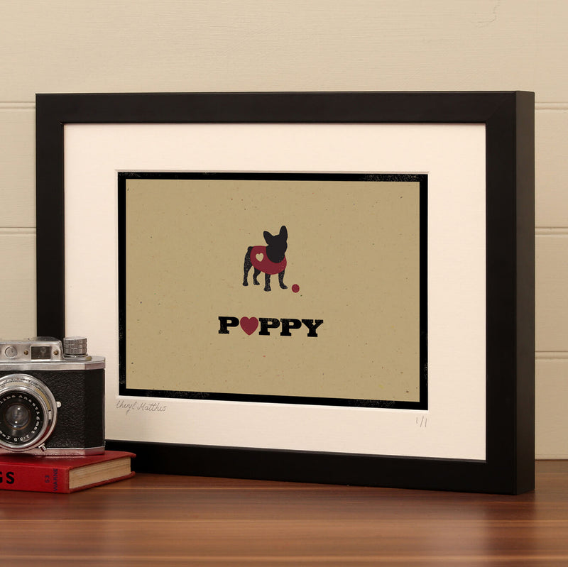 A Dog Lovers Gift, Personalised Dog Breed Print