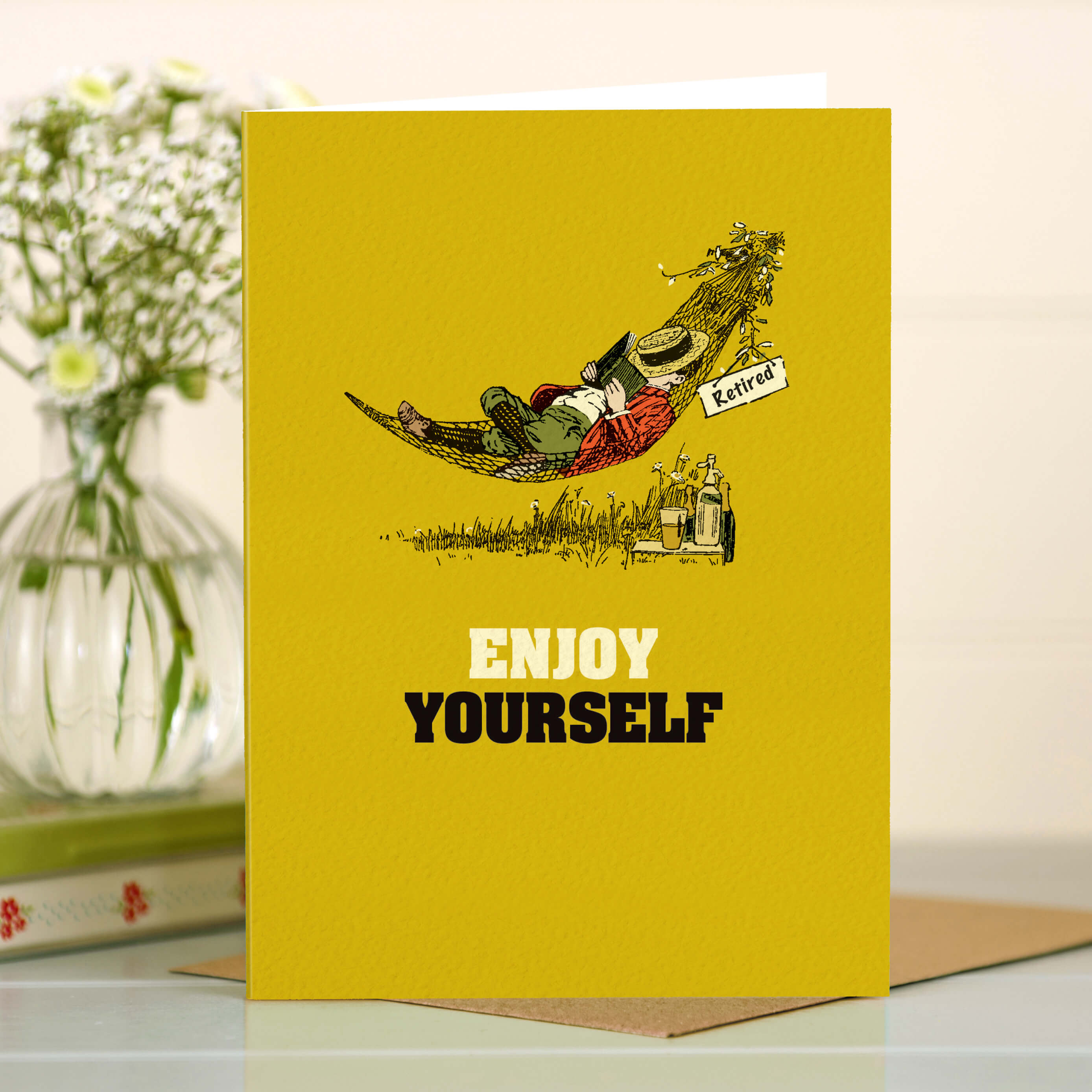 Card #179. Relax. Entertain. Travel. Indulge. Read. Enjoy. Happy Retirement. Retirement For Him.
