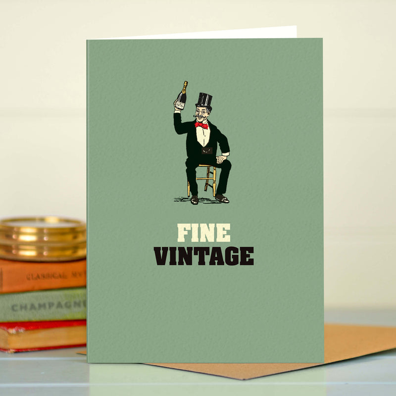 Champagne Birthday Card For Men - Fine Vintage