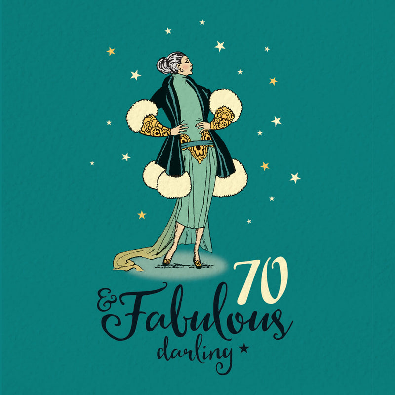 70th Birthday Card - 70 And Fabulous