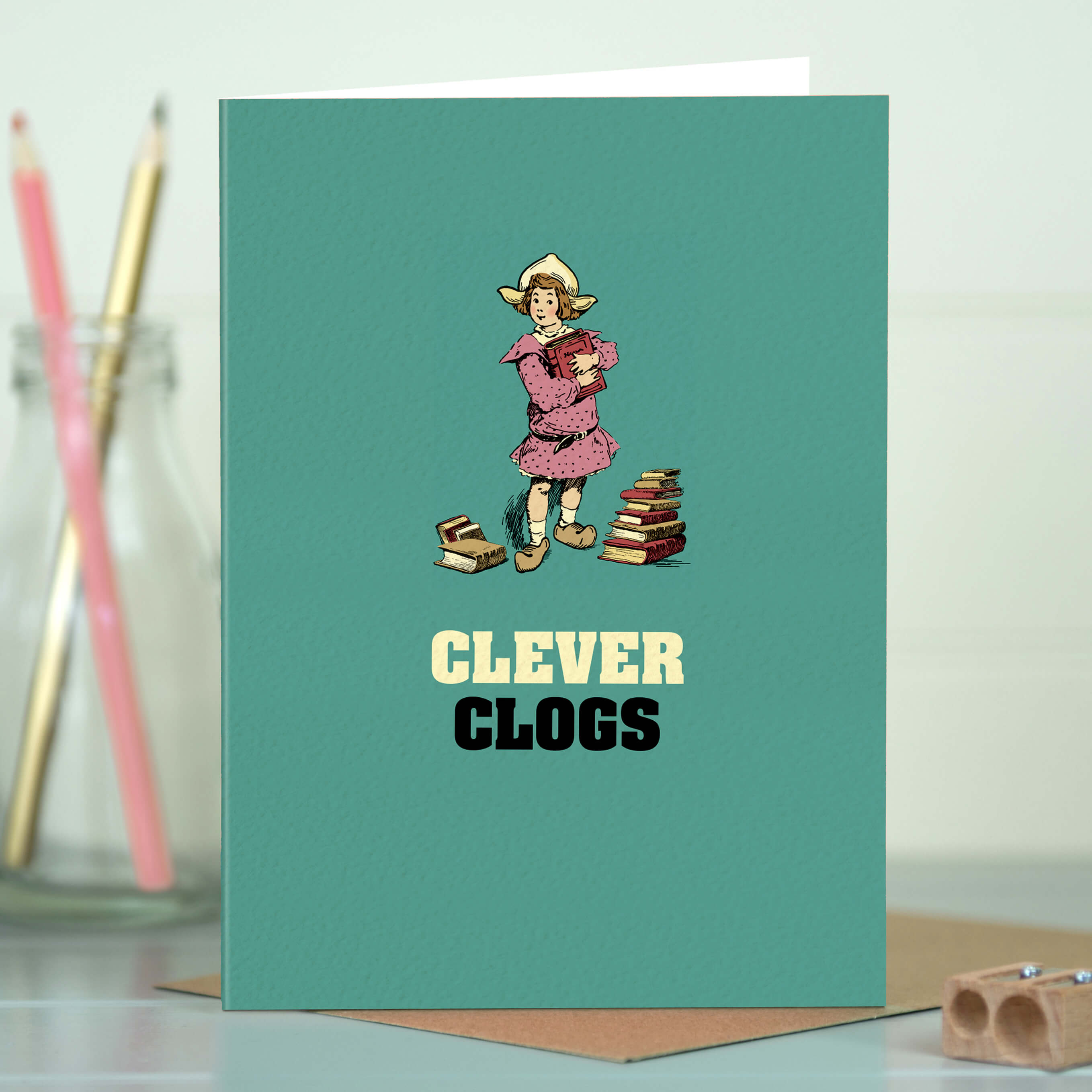 Cute Congratulations Card Clever Clogs The Typecast Gallery