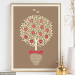 Personalised Family Tree Print – A Gift for Mum