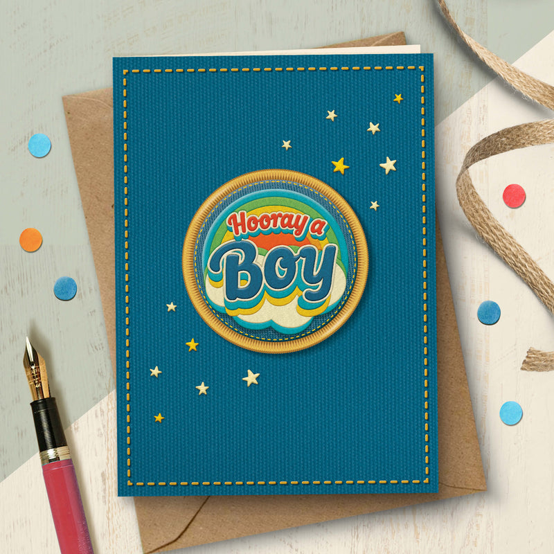 New Baby Boy Card - Rainbow Card