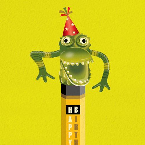 Funny Birthday Card - HB Pencil Topper