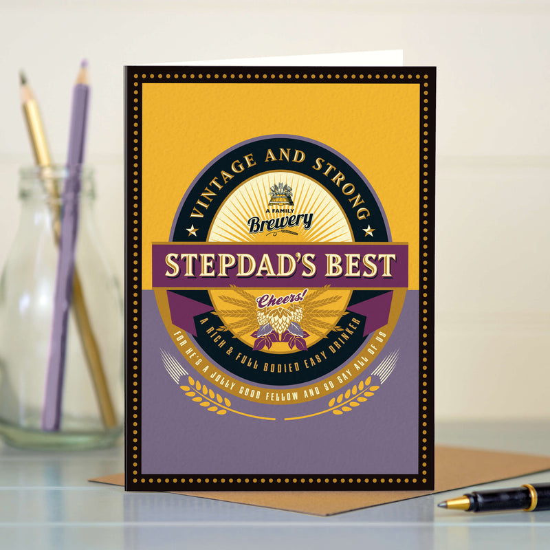 Funny Father's Day Card - Stepdad's Best Beer