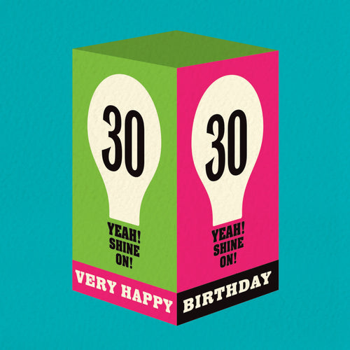 30th birthday card - 30 shine on