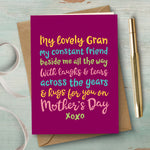 Mother's Day Card - Big Hugs For Gran