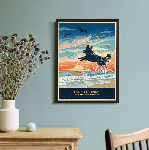 Seaside Border Collie Limited Edition Print - A Dog Lover’s Gift.