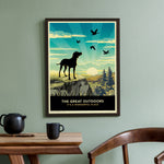 Scenic Dog Lovers Gift - Pointer, Viszla or Weimaraner Limited Edition Print