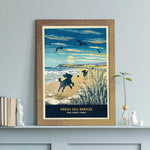 Limited Edition Beach Print of Two Cockapoos Playing - A Dog Lovers Gift.