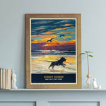 Staffordshire Bull Terrier Sunset Beach Print - A Limited Edition Dog Lover’s Gift.
