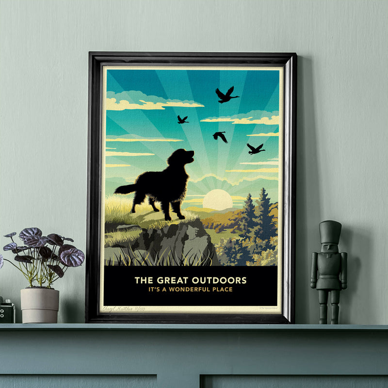 Scenic Dog Lovers Gift - Golden Retriever Limited Edition Print