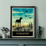 Scenic Dog Lovers Gift - Pointer, Viszla or Weimaraner Limited Edition Print