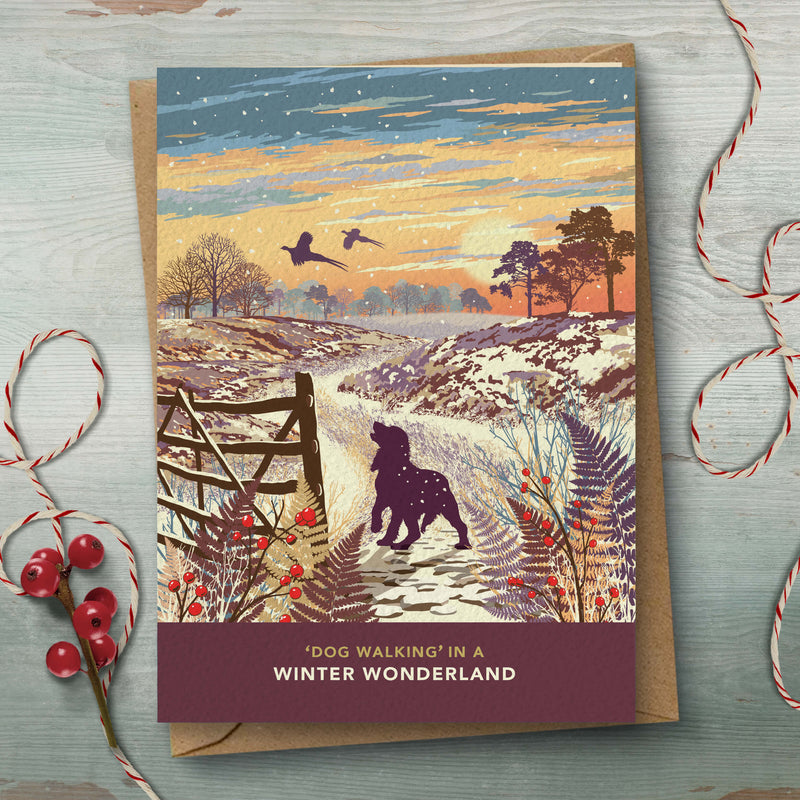 Spaniel Christmas Card For Dog Lovers
