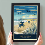 Limited Edition Beach Print of Two Cockapoos Playing - A Dog Lovers Gift.