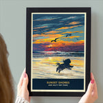 Shih Tzu Sunset Beach Print - A Limited Edition Dog Lover’s Gift.