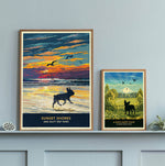 French Bulldog Sunset Beach Print - A Limited Edition Dog Lover’s Gift.