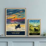 Shih Tzu Sunset Beach Print - A Limited Edition Dog Lover’s Gift.