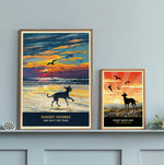 Whippet or Greyhound Sunset Beach Print - A Limited Edition Dog Lover’s Gift.
