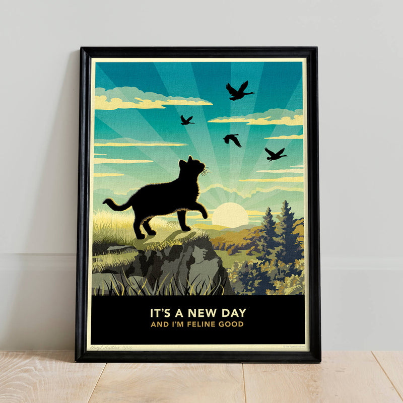Scenic Cat Print: A Cat Lover’s Gift Limited Edition Print
