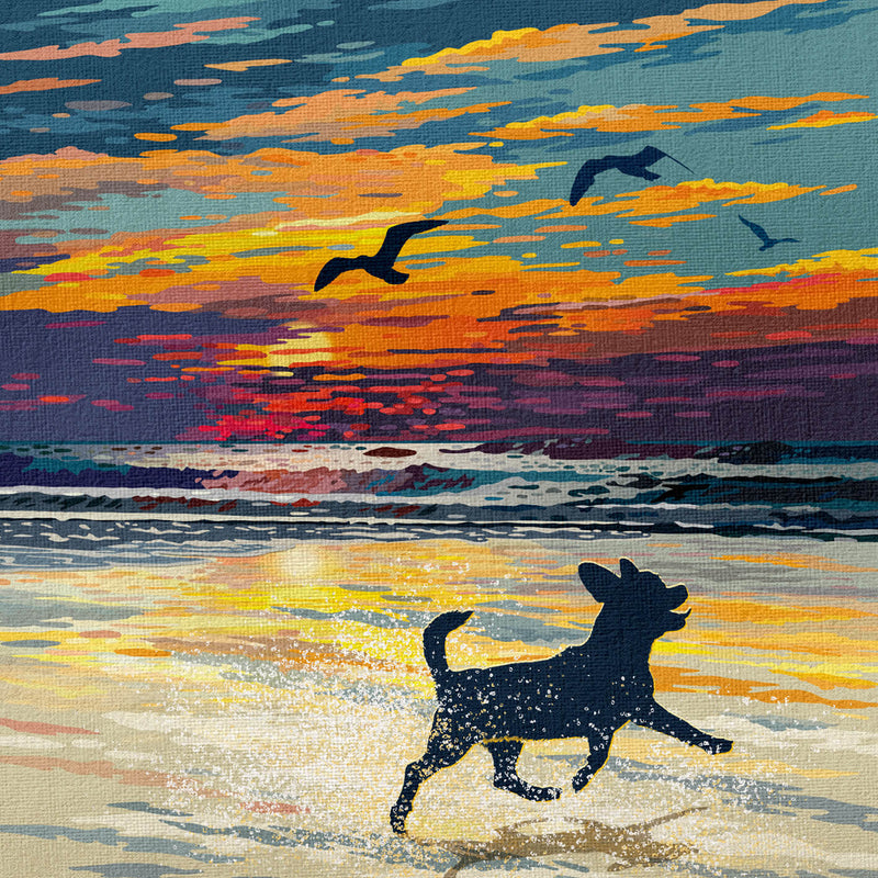Chihuahua Sunset Beach Print - A Limited Edition Dog Lover’s Gift.