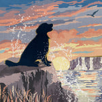 Golden Retriever or Flat-coated Retriever Limited Edition Coastal Print - A Dog Lover’s Gift.