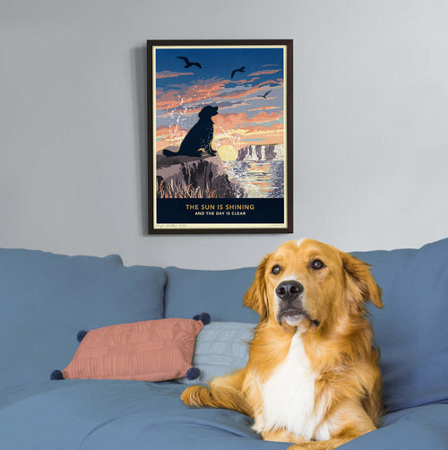 Golden Retriever Limited Edition Coastal Print - A Dog Lover’s Gift.