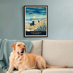 Limited Edition Beach Print of Two Labradors Playing - A Dog Lovers Gift.