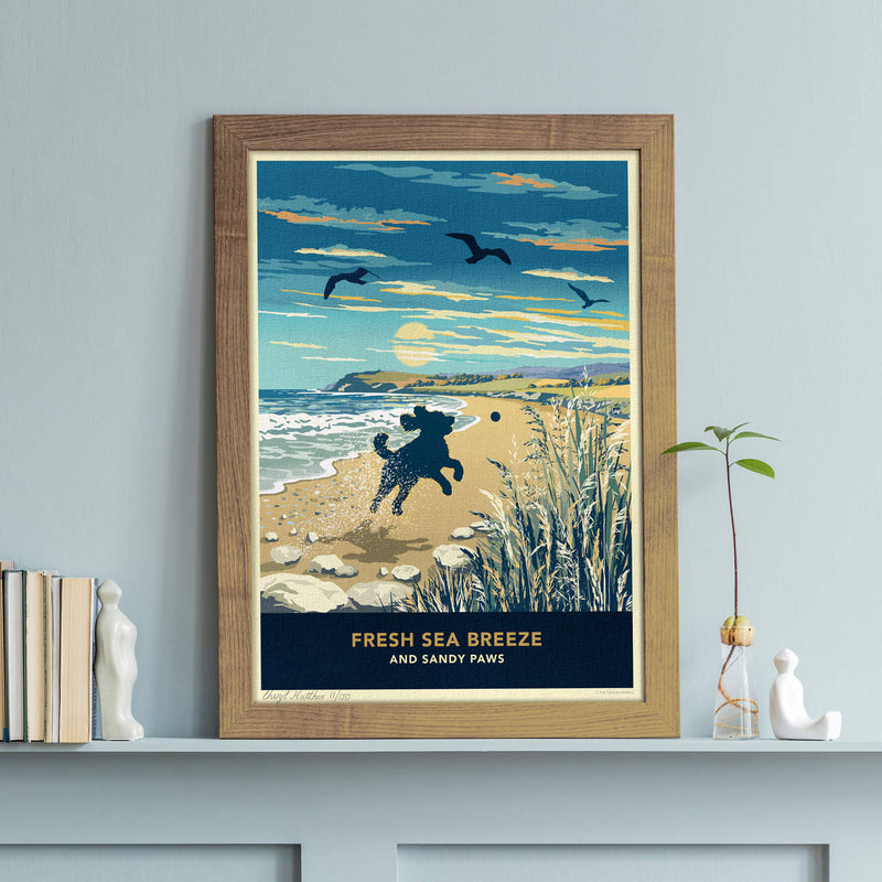 Cockapoo Limited Edition Beach Print - A Dog Lover’s Gift.