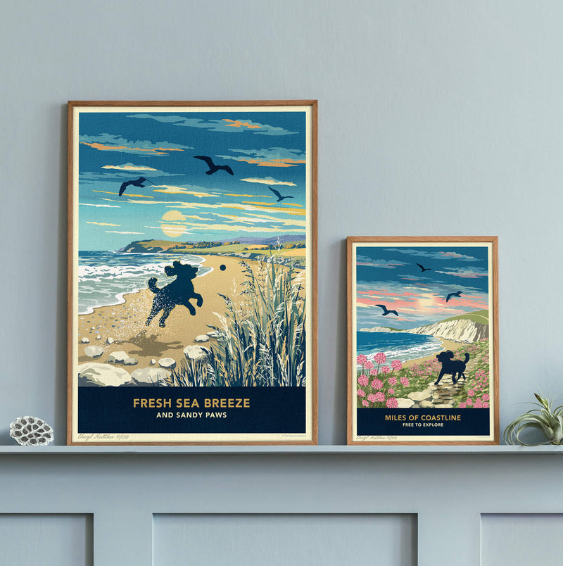 Cockapoo Limited Edition Beach Print - A Dog Lover’s Gift.