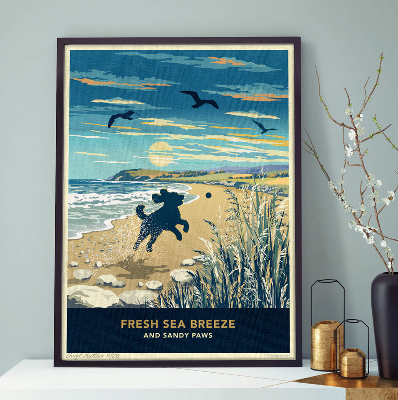 Cockapoo Limited Edition Beach Print - A Dog Lover’s Gift.