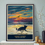 Seaside German Shepherd Limited Edition Print - A Dog Lover’s Gift.