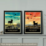 Jack Russell or Patterdale Terrier Sunset Beach Print - A Limited Edition Dog Lover’s Gift.