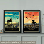 Staffordshire Bull Terrier Sunset Beach Print - A Limited Edition Dog Lover’s Gift.