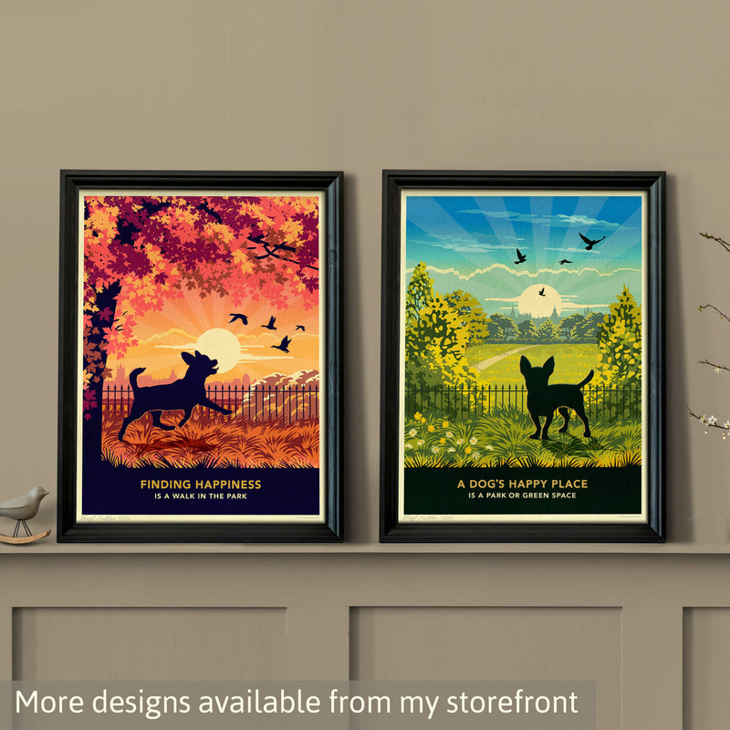 Chihuahua Sunset Beach Print - A Limited Edition Dog Lover’s Gift.