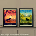 Dachshund Sunset Beach Print - A Limited Edition Dog Lover’s Gift.