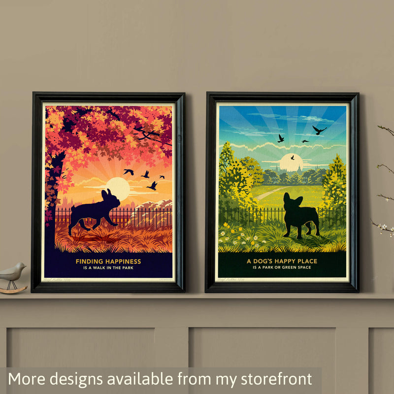 French Bulldog Sunset Beach Print - A Limited Edition Dog Lover’s Gift.