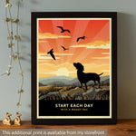 Dachshund Sunset Beach Print - A Limited Edition Dog Lover’s Gift.