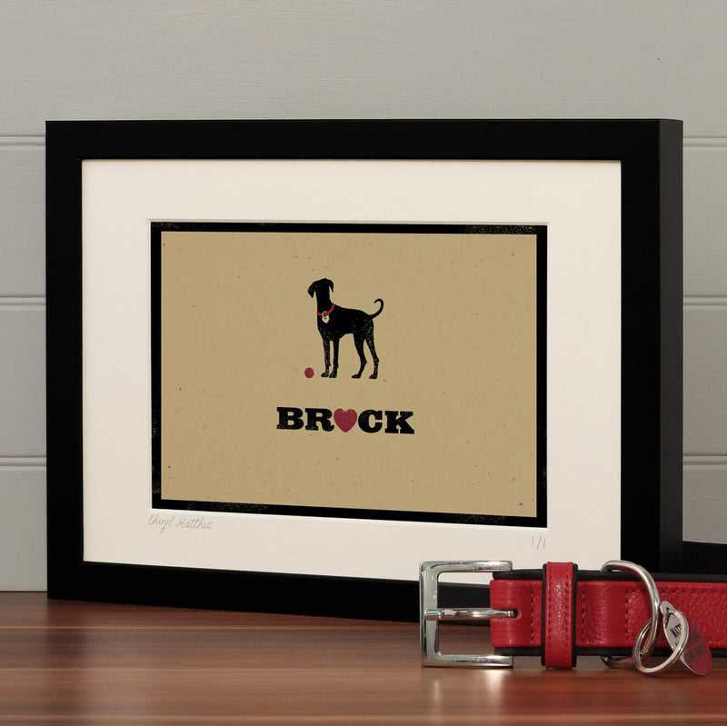 Personalised Doberman Pinscher Print For One Or Two Dogs