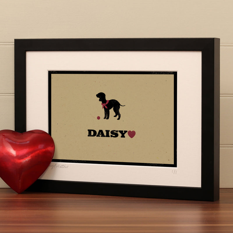 Personalised Bedlington Terrier Print For One Or Two Dogs
