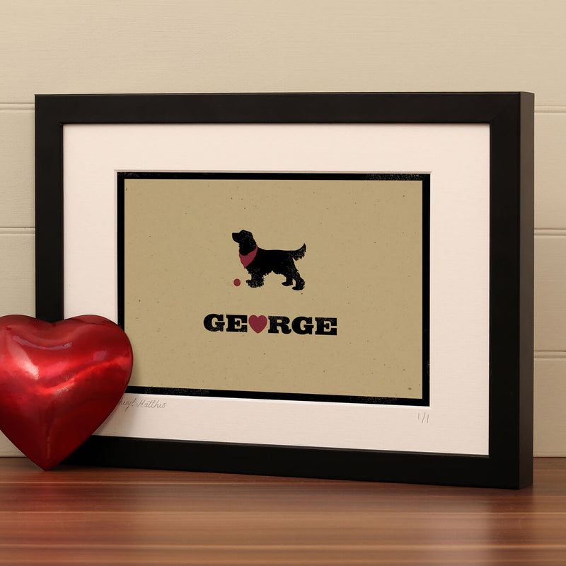 Personalised Cocker Spaniel (Show) Print For One Or Two Dogs