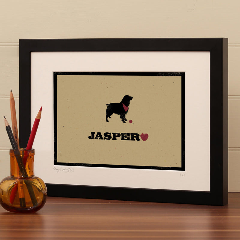Personalised Springer Spaniel Print For One Or Two Dogs