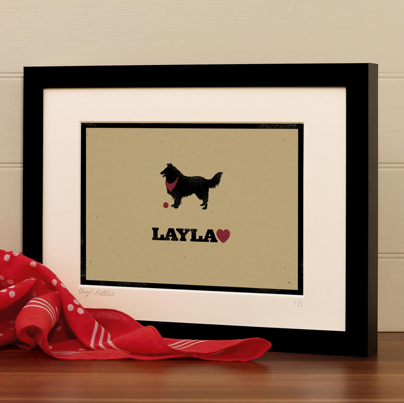 Personalised Rough Collie Print For One Or Two Dogs