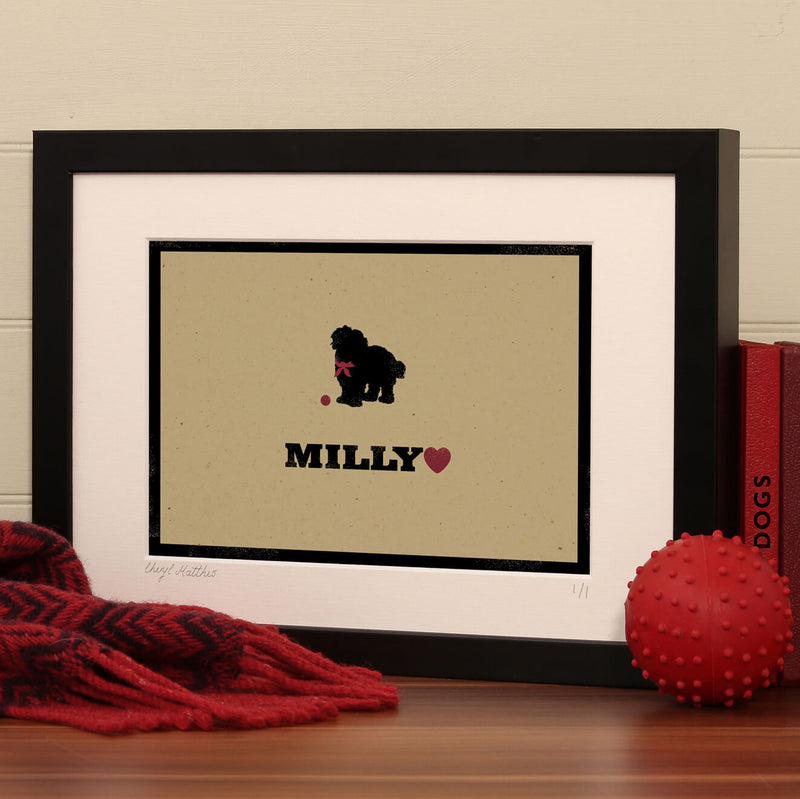 Personalised Cavachon Print For One Or Two Dogs