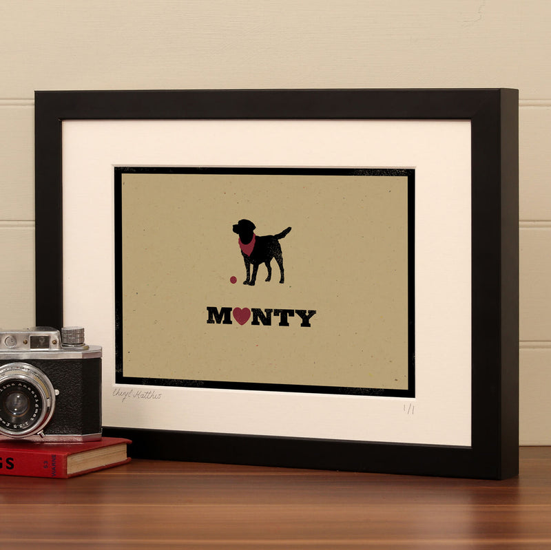 Personalised Labrador Print For One Or Two Dogs